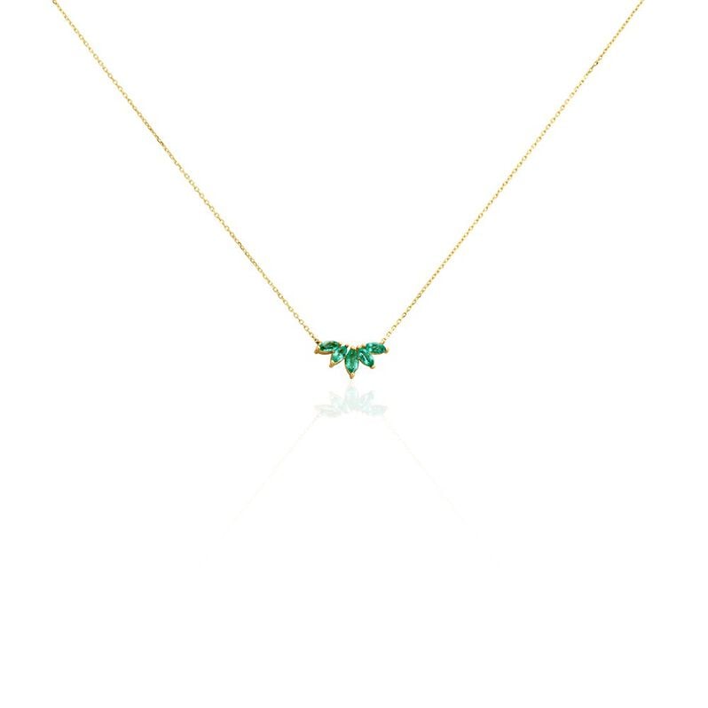 Collier Josslyn Or Jaune Emeraude - Spannringe Damen | OROVIVO