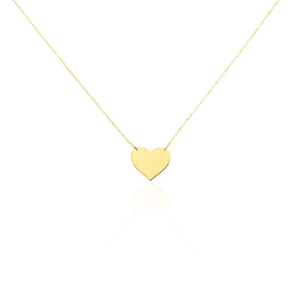 Damen Halskette Gold 375 Herz gravierbar Valeria - Halsketten Damen | OROVIVO