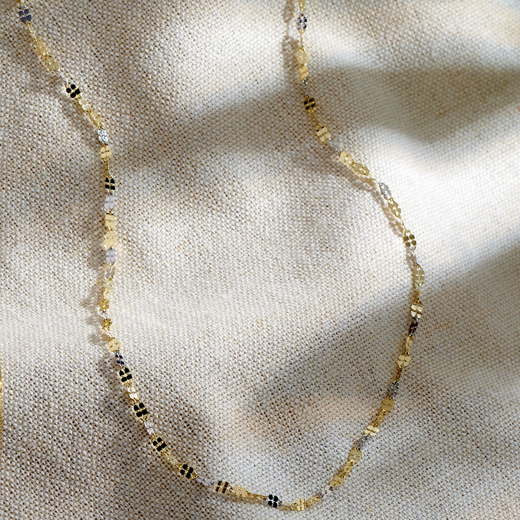 TIGERAUGE Damen Kette Gold Bicolor 375 (9 Karat)