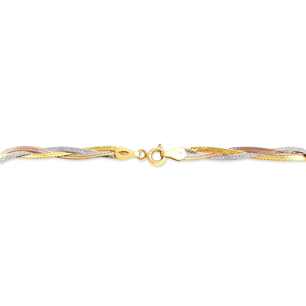 Bracelet Jasmin Tresse Or Tricolore - Spannringe Damen | OROVIVO