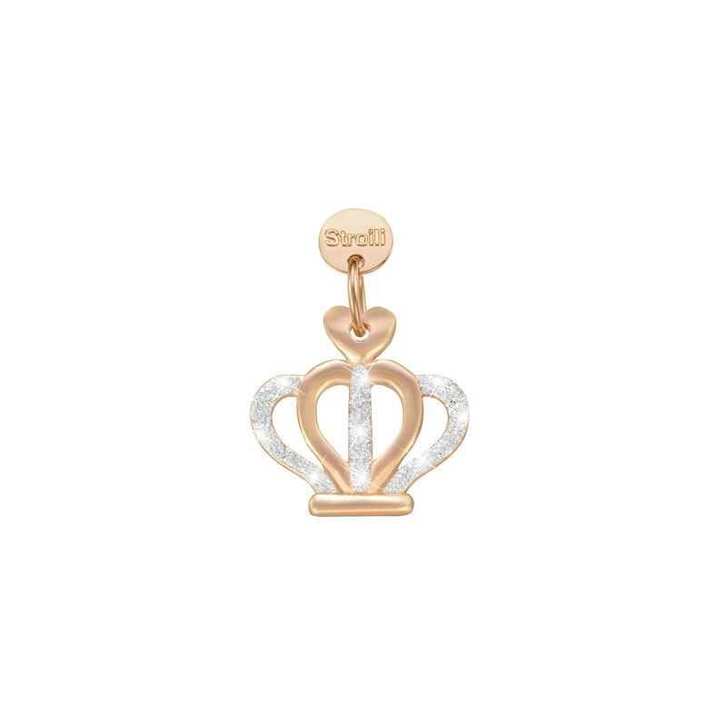 Charm in argento rosato e glitter - Spannringe Damen | OROVIVO