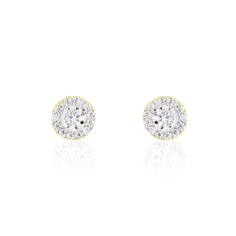 Damen Ohrstecker Gold 375 Zirkonia  - Ohrstecker Damen | OROVIVO