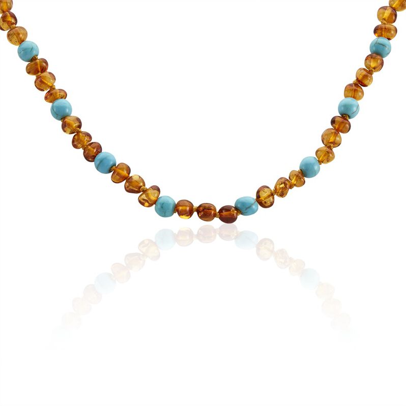Collier Enfant Morrell Ambre Turquoise - Spannringe Kinder | OROVIVO