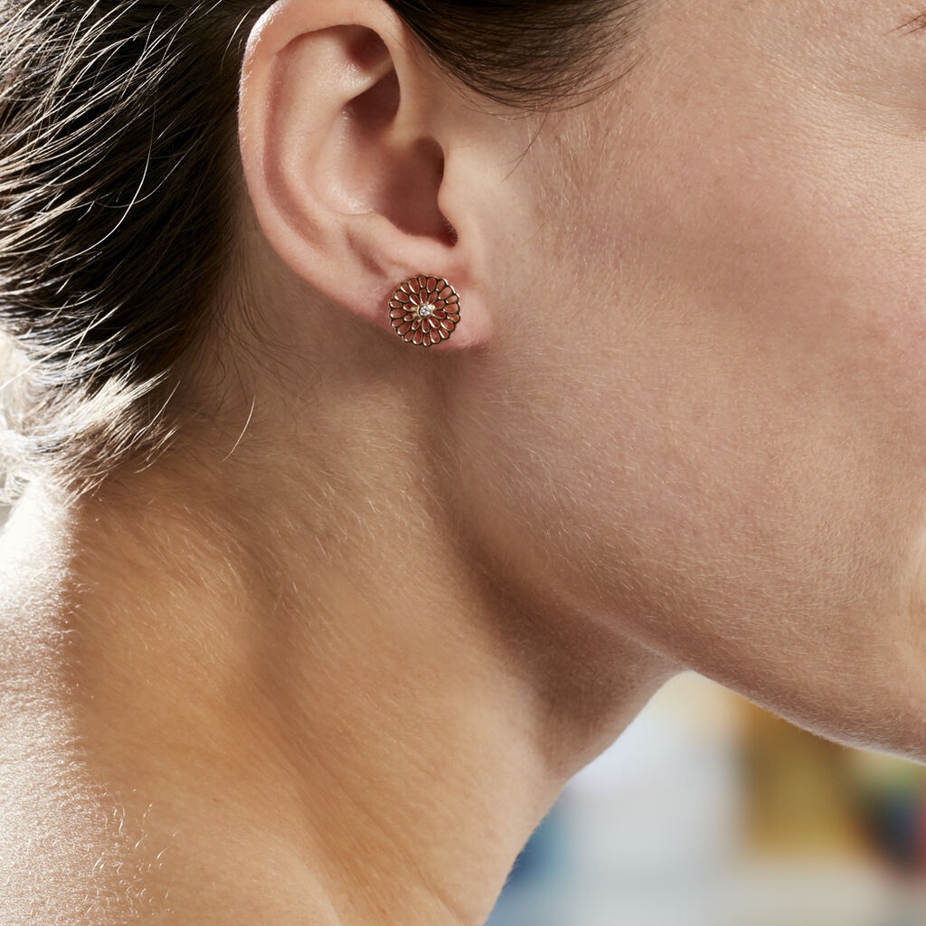 Boucles D'oreilles Plaque Or Anicet Puce - Spannringe Damen | OROVIVO