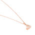 PINKY Damen Collier Rosegold 375 (9 Karat) Morganit Ros&eacute; Bl&uuml;tenblatt