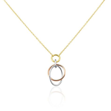 Damen Halskette Edelstahl Vergoldet Tricolor  - Halsketten Damen | OROVIVO