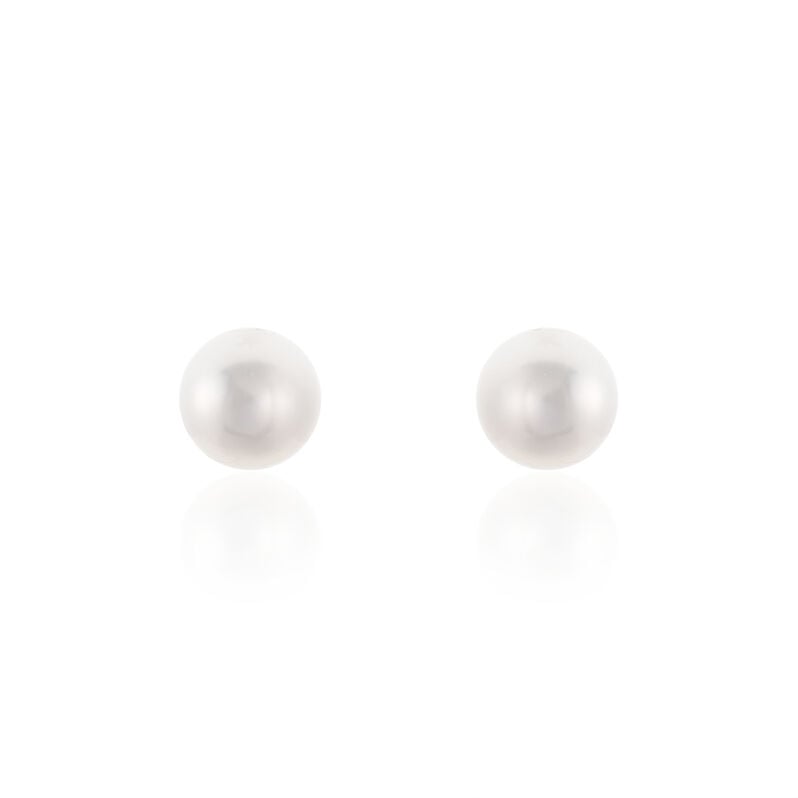 Damen Perlenohrringe Gold 585 Akoyaperlen 7-7,5mm - Ohrstecker Damen | OROVIVO