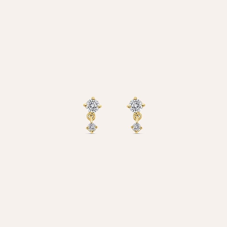 Orecchini Lobo Diamade Glam Oro Giallo Diamante Lab-Grown - Spannringe Damen | OROVIVO