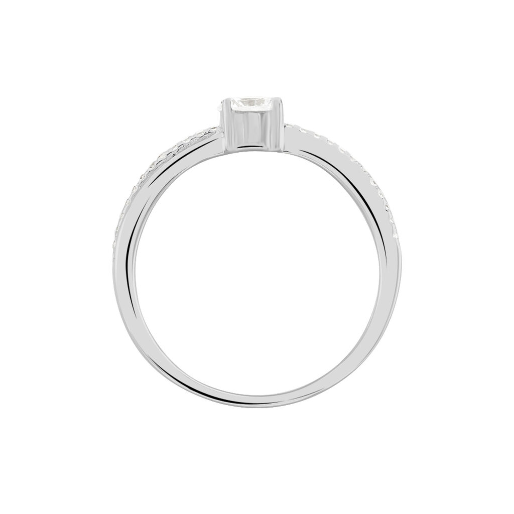 SADE Damen Ring Silber 925 Zirkonia Wei&szlig;