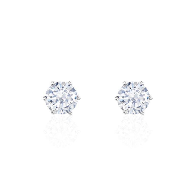 MARIETA Damen Ohrstecker Silber 925 Zirkonia Wei&szlig; 2,7 ct - Ohrstecker Damen | OROVIVO