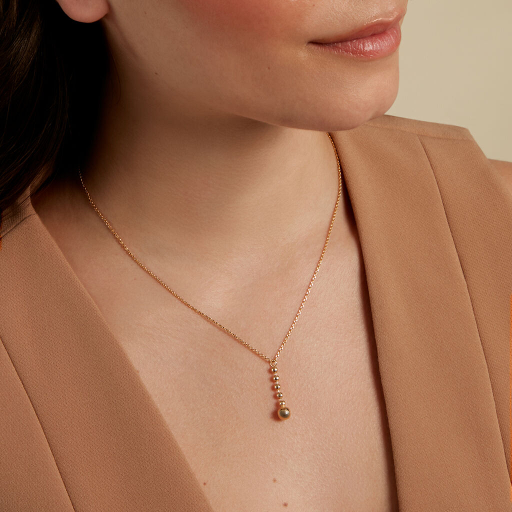 LOTTA Damen Collier Silber vergoldet 925 B 0,8 mm