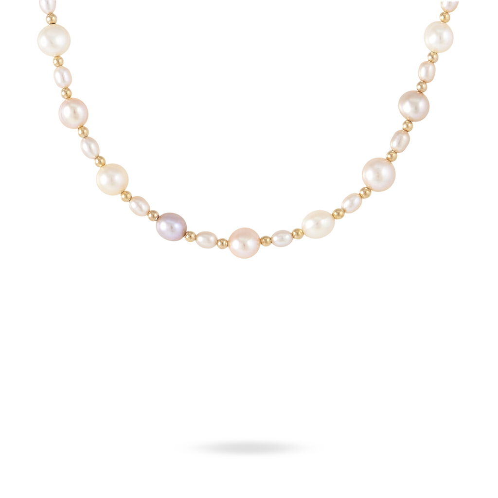 Collier Houne Or Jaune Perle De Culture - Spannringe Damen | OROVIVO