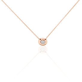 Damen Halskette Roségold 375 Zirkonia Kreis Lexi - Ketten mit Anhänger Damen | OROVIVO