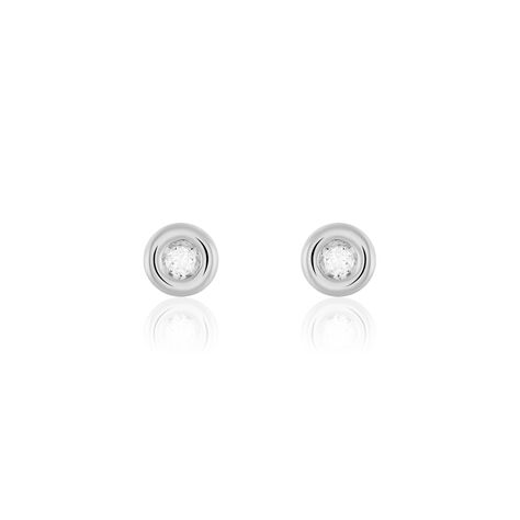 Damen Ohrstecker Weißgold 375 Diamant 0,052ct  - Ohrstecker Damen | OROVIVO