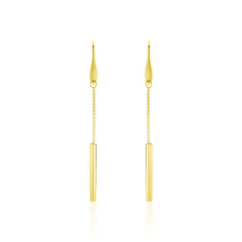 SEVDA Damen Ohrringe Lang Silber vergoldet 925 Balken - Ohrh&auml;nger Damen | OROVIVO