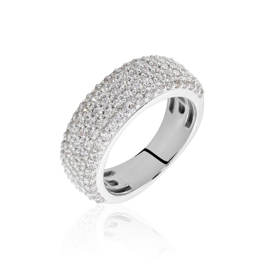 PAVINA Damen Ring Silber Silber 925 Zirkonia Weiß 0,57 ct B 4 mm, Ring mit Stein
