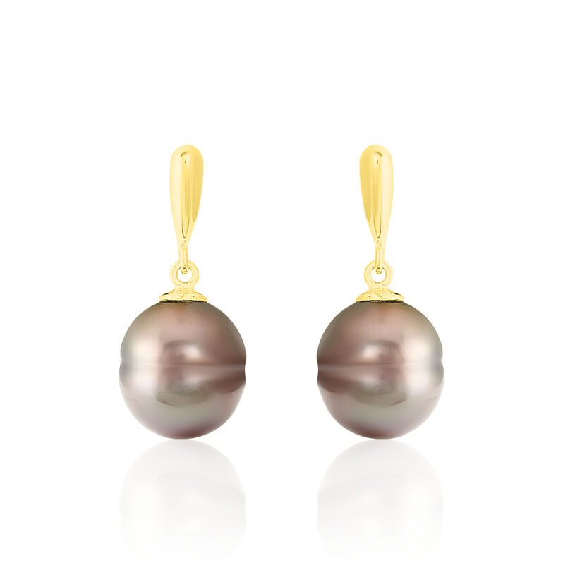 Boucles D'oreilles Or Jaune  Et Perle - Spannringe Damen | OROVIVO