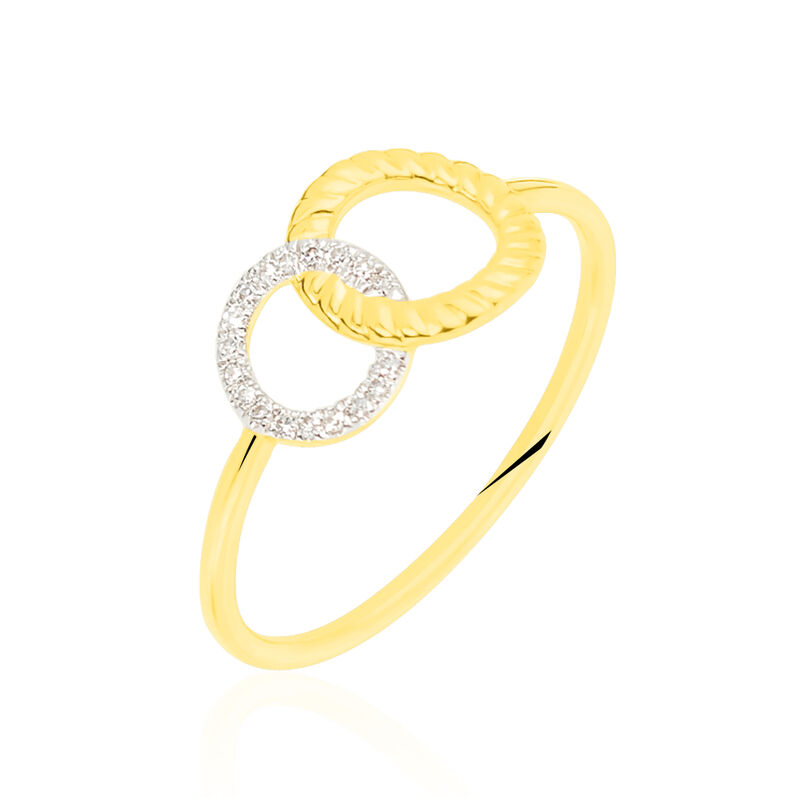 Bague Or Jaune Amanda Cercle Diamant - Spannringe Damen | OROVIVO