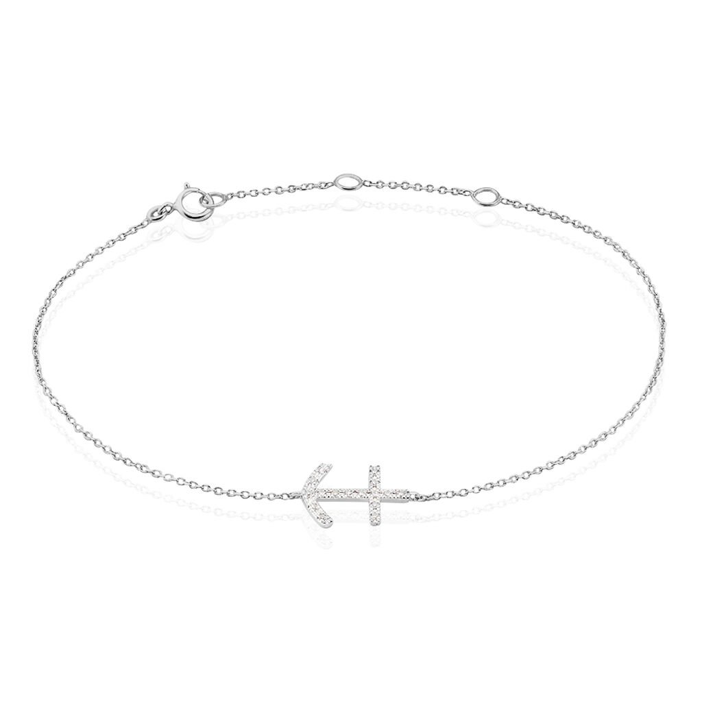 Bracelet Or Weiss Eloissia Ancre Diamant - Spannringe Damen | OROVIVO