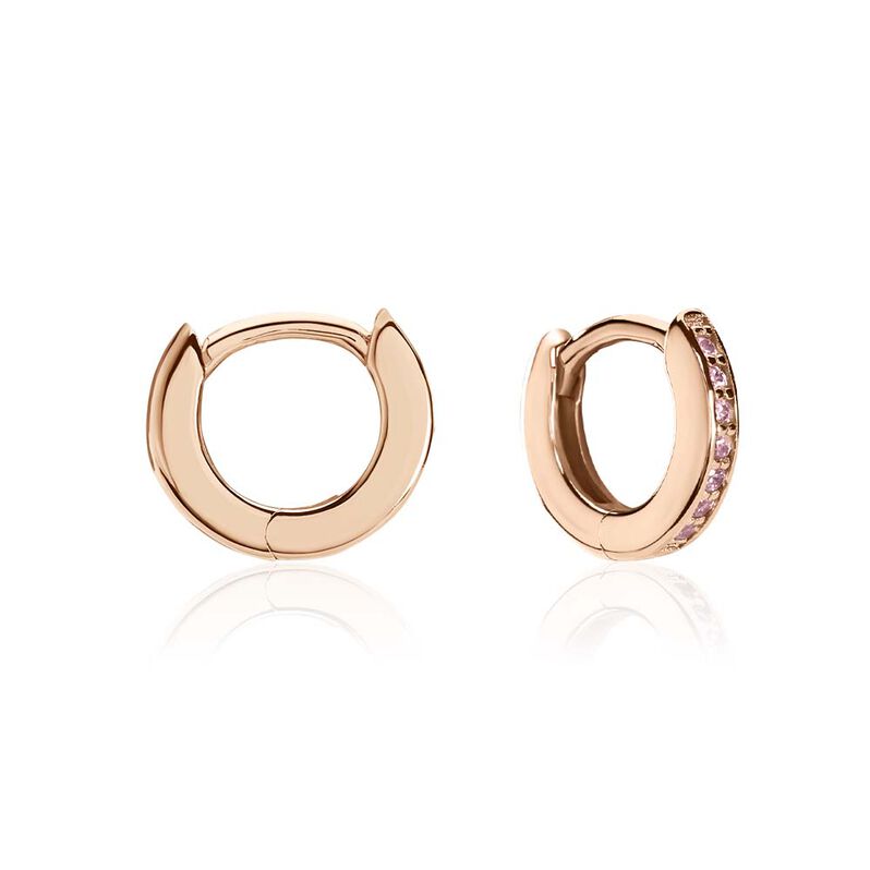 Créoles Argent Rose Oxyde De Zirconium - Spannringe Damen | OROVIVO