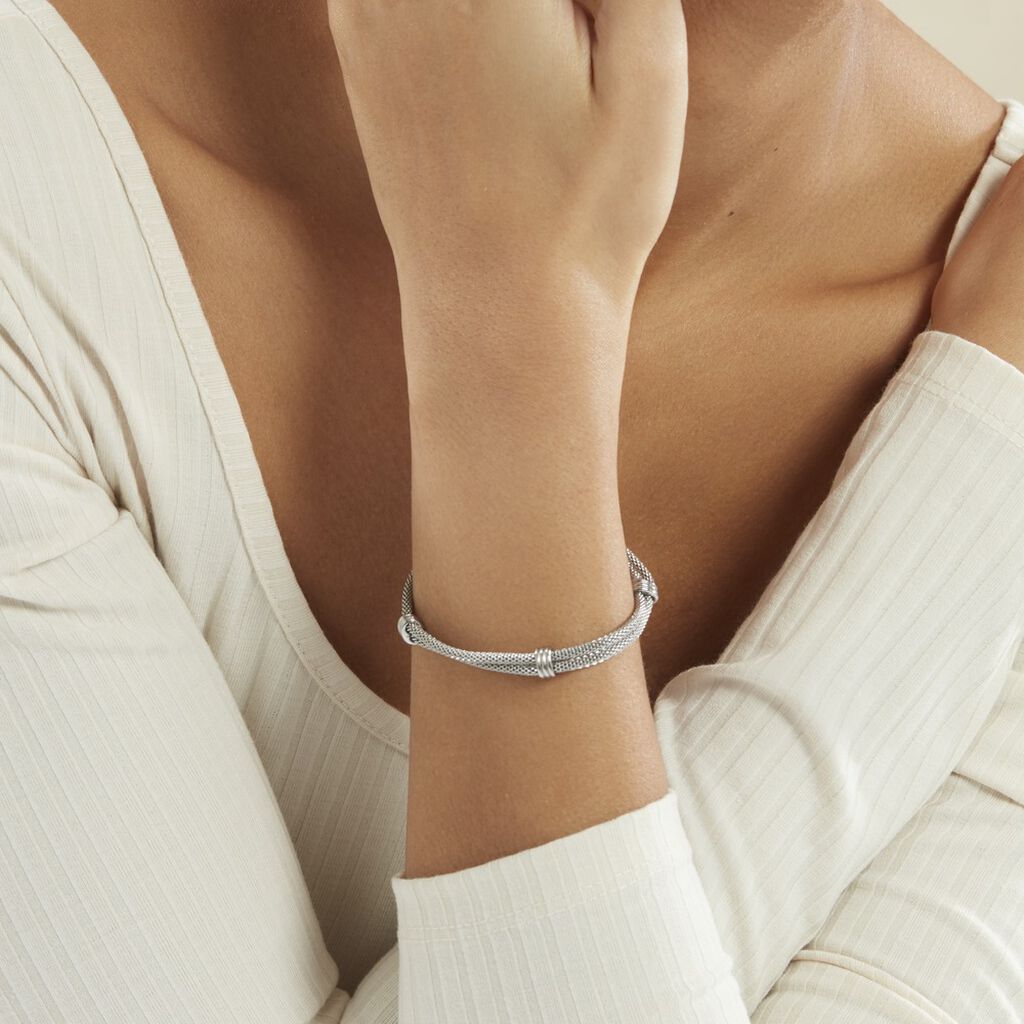 Bracelet Aleyna Acier  - Spannringe Damen | OROVIVO