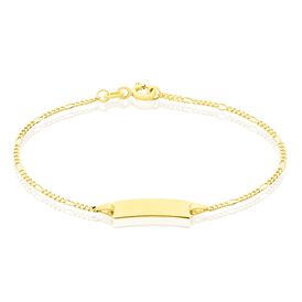 Kinder Id Armband Figarokette Gold 375 Gravierbar - ID-Armbänder Kinder | OROVIVO