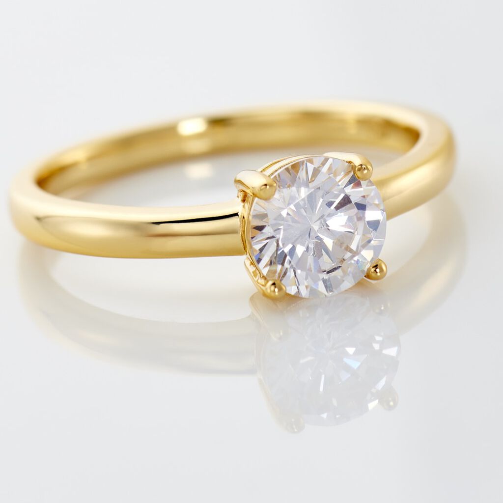 Damen Ring Silber vergoldet 925 Zirkonia Rumyana 2,00mm  - Verlobungsringe Damen | OROVIVO