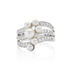 Meraviglioso Damen Ring Silber 925 Zuchtperle Weiß 0,95 ct Kreis