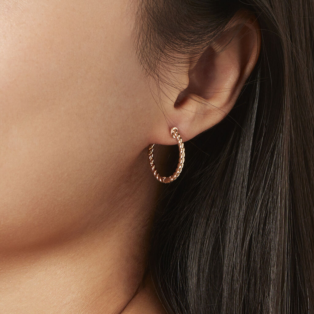Damen Creolen Messing Gold plattiert - Creolen Damen | OROVIVO