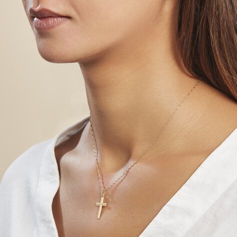 Kreuz Anhänger Gold 375 Milka - Schmuckanhänger Unisex | OROVIVO