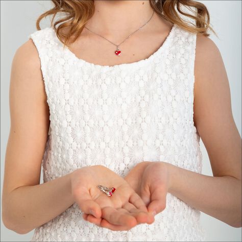 Kinder Ohrhänger Silber 925 Herz - Ohrhänger Kinder | OROVIVO