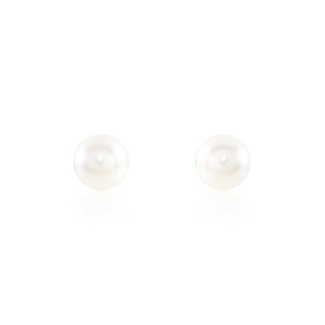 BOUTON Damen Ohrstecker Gold 375 (9 Karat) Zuchtperle Perlmutt