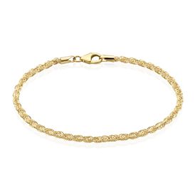 Damenarmband Kordelkette Gold 375 gedreht L 19cm - Armketten Damen | OROVIVO