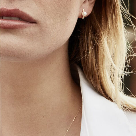 Damen Perlenohrringe Gold 375 Zuchtperle - Ohrstecker Damen | OROVIVO