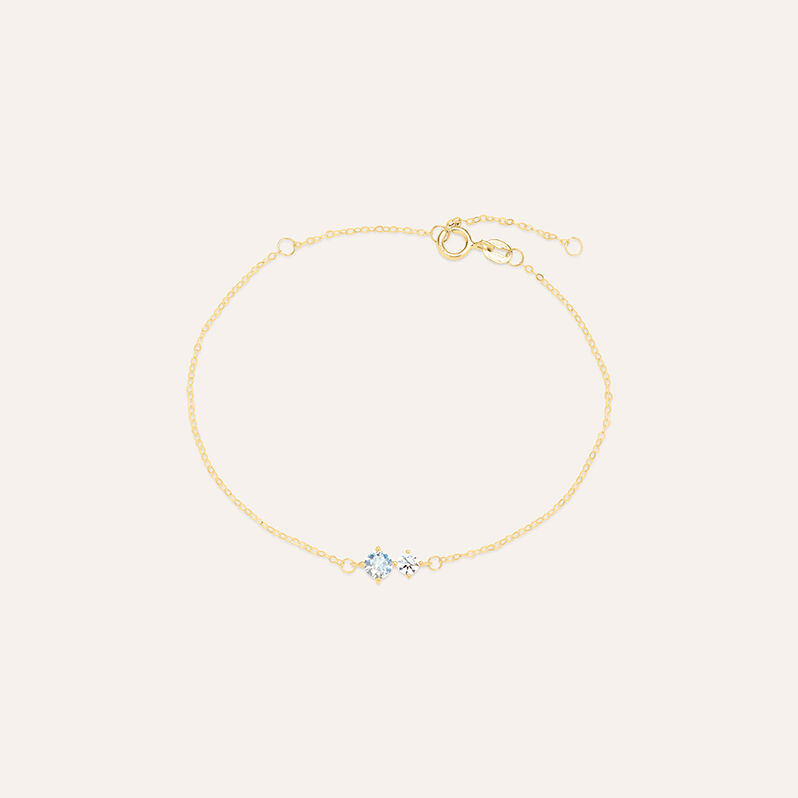 Bracciale Doppio Punto Luce Claire Oro Giallo Cubic Zirconia - Spannringe Damen | OROVIVO