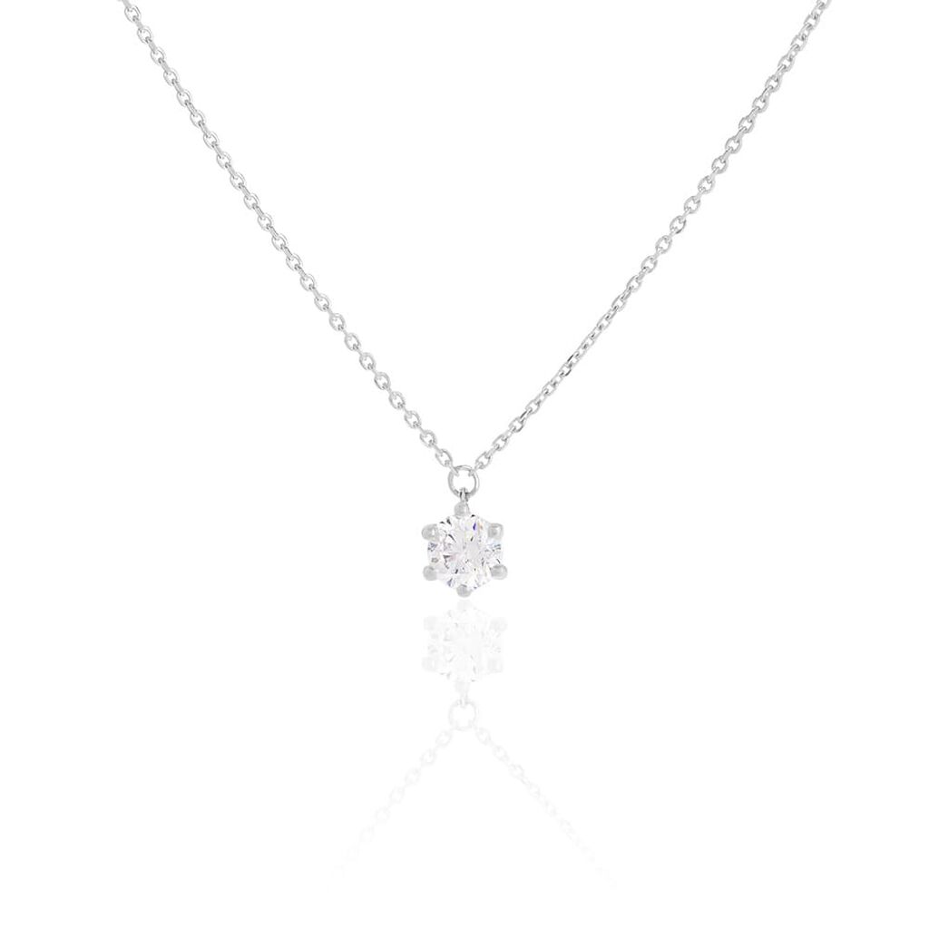 Damen Collier Weißgold 750 synthetischer Diamant 0,72ct Sonate - Halsketten Damen | OROVIVO