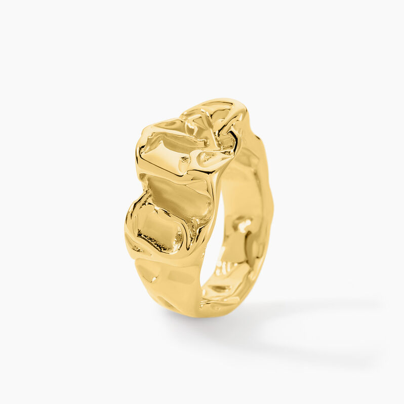 Bague Deia Acier Jaune - Spannringe Damen | OROVIVO