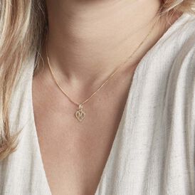 Anhänger Gold 375 Buchstabe M Herz - Herzanhänger Damen | OROVIVO