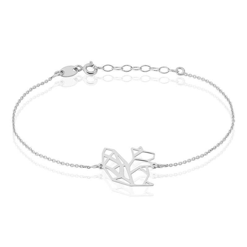 Bracelet Argent Rhodie Ecureuil Origami - Spannringe Damen | OROVIVO