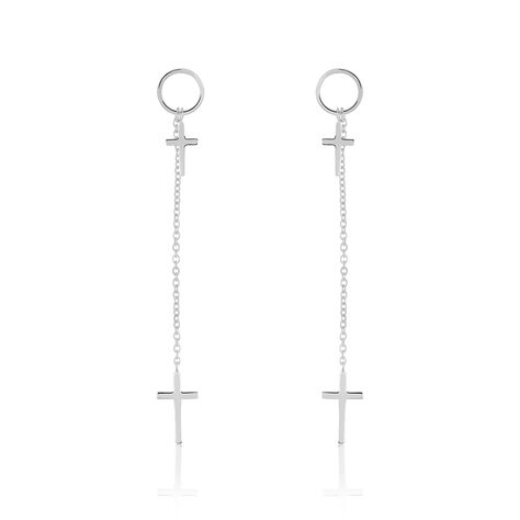 Damen Ohrstecker Lang Silber 925 Kreuz - Ohrringe Damen | OROVIVO