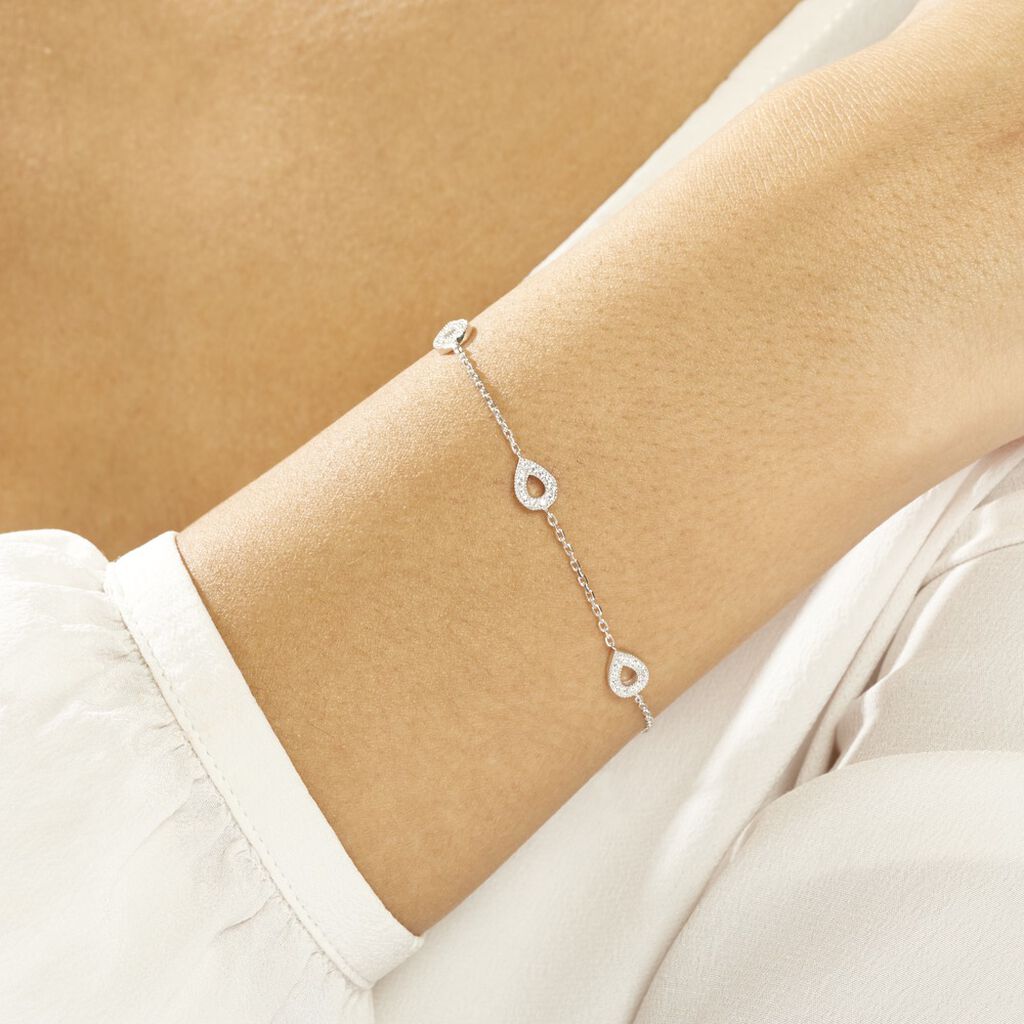 Bracelet Argent Et Oxyde - Spannringe Damen | OROVIVO