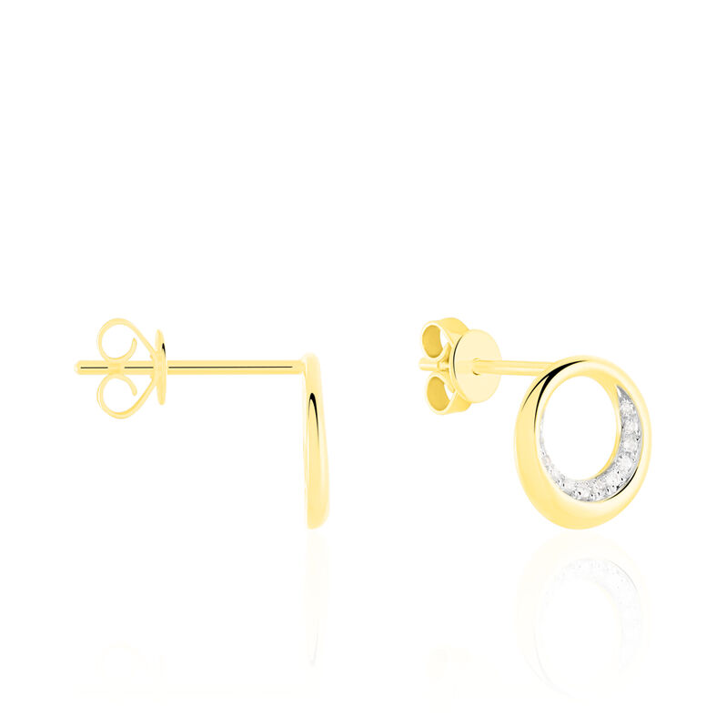 Créoles Chloé Or Jaune Et Diamants - Spannringe Damen | OROVIVO