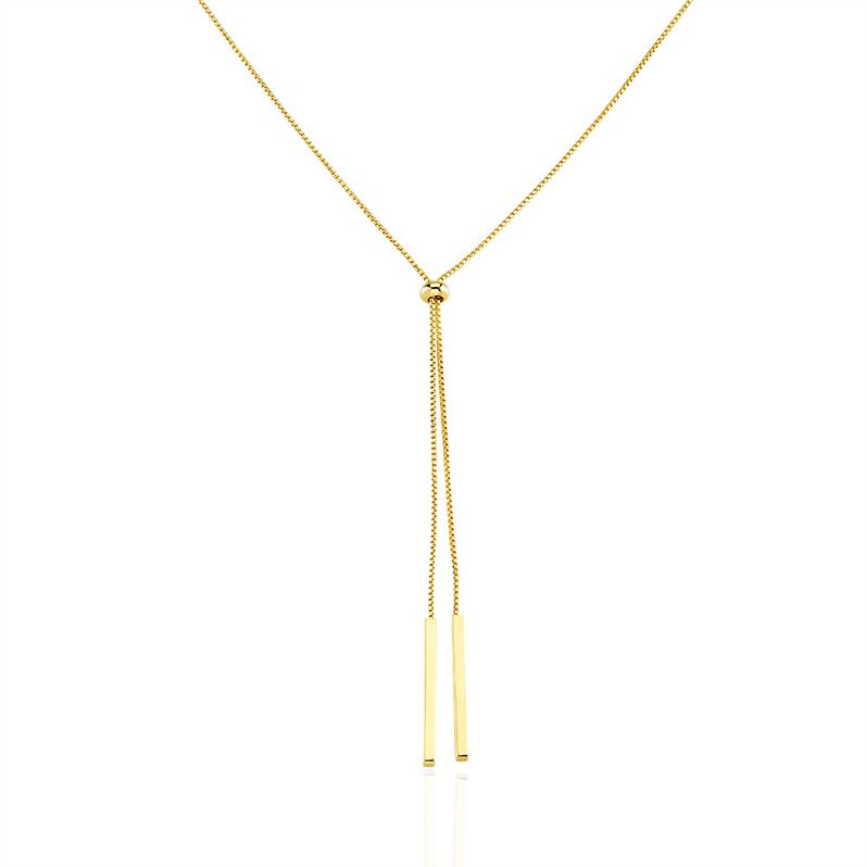 SEVDA Damen Collier Silber vergoldet 925 Balken B 1 mm - Halsketten Damen | OROVIVO