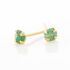 JARDIN KRAPPE Damen Ohrstecker Gold 375 (9 Karat) Smaragd Gr&uuml;n B 3 mm
