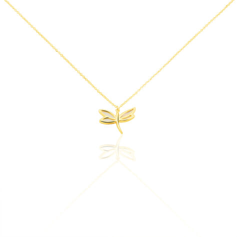 Damen Collier Gold 375 Perlmutt Perlmutt Libelle Libelle - Halsketten Damen | OROVIVO