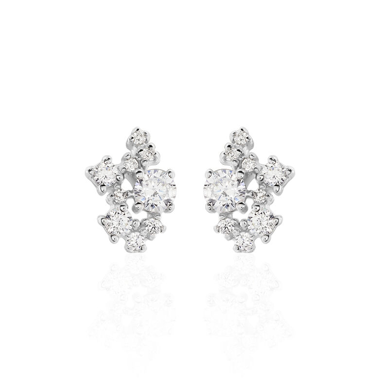 AMISSA Damen Ohrstecker Silber 925 Zirkonia Wei&szlig; 0,07 ct - Ohrstecker Damen | OROVIVO
