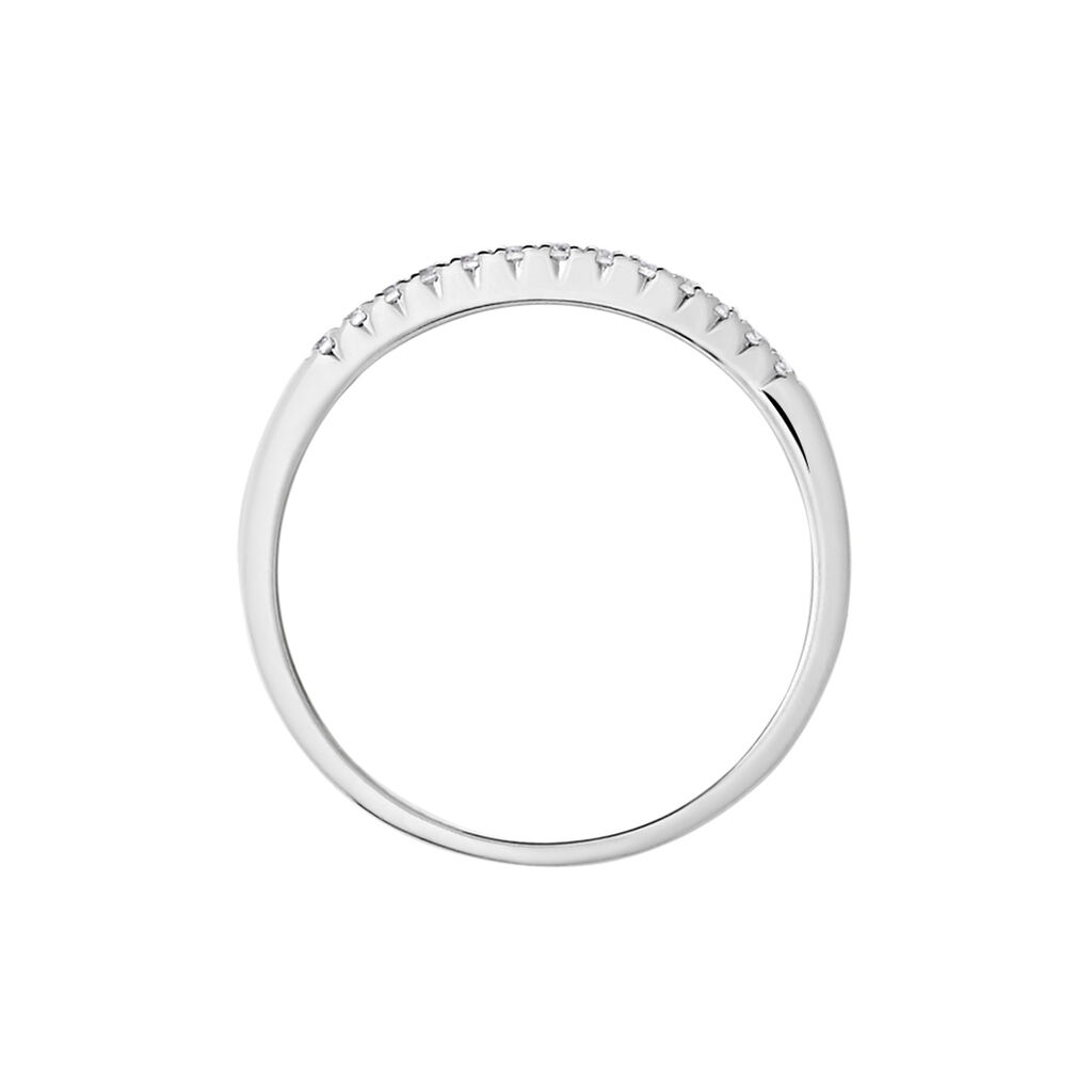 Damen Trauring Weißgold 375 Diamant 0,13ct Memo Luisa 1,50mm  - Eheringe mit Stein Damen | OROVIVO