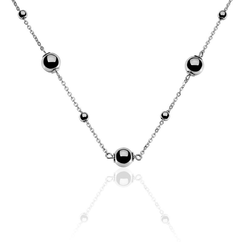 Collier Nithyaae Acier Blanc Strass - Spannringe Damen | OROVIVO