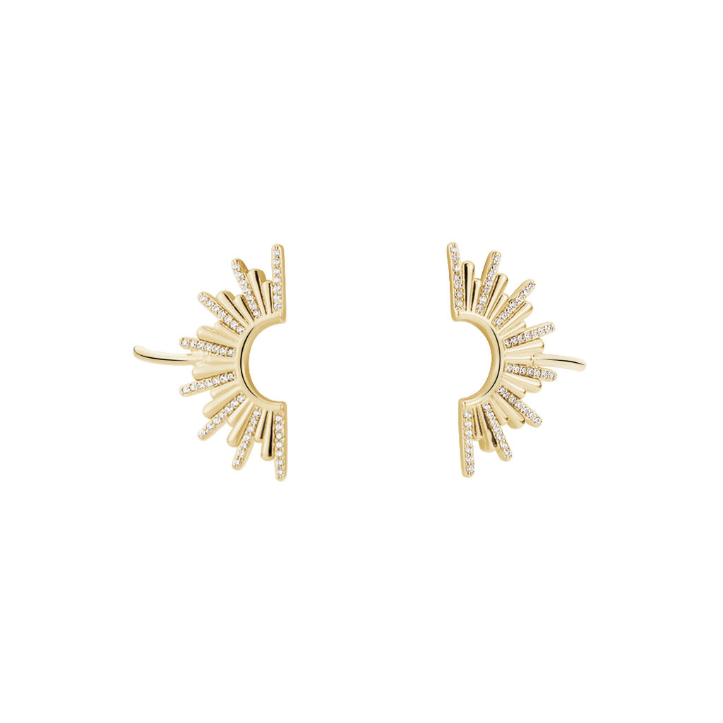 Jonc Plaque Or Adena Ouvert Soleils - Spannringe Damen | OROVIVO