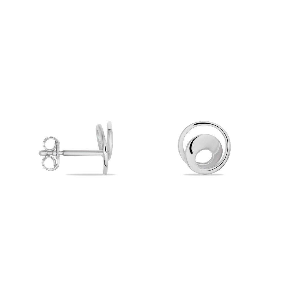 VISKA Damen Ohrstecker Silber 925 Spirale